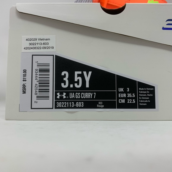 NEW Under Armour Curry 7 GS ‘Sour Patch Kids’ RARE - Picture 7 of 7